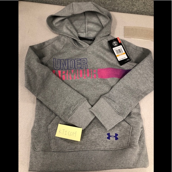 New Under Armour Girls’ Hoodie UA Favorite Fleece - Picture 3 of 7
